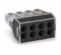 Morsettiera rigido: 0.75-2.5 mm² Numero Poli (num): 8 WAGO 10 pz. Trasparente,