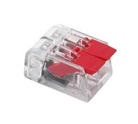 Morsettiere a connessione rapida da 100 pezzi, connettori di giunzione paralleli a pressione a 2 posizioni da 4 mm², kit colore trasparente Capicorda(Rot)