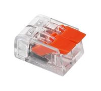 Morsettiere a connessione rapida da 100 pezzi, connettori di giunzione paralleli a pressione a 2 posizioni 4 mm², kit colore trasparente Striscia di connessione(Oranje)