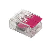 Morsettiere a connessione rapida da 100 pezzi, connettori di giunzione paralleli a pressione a 2 posizioni 4 mm², kit colore trasparente Striscia di connessione(Lila)