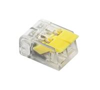 Morsettiere a connessione rapida da 100 pezzi, connettori di giunzione paralleli a pressione a 2 posizioni da 4 mm², kit colore trasparente Capicorda(Geel)