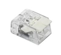 Morsettiere a connessione rapida da 100 pezzi, connettori di giunzione paralleli a pressione a 2 posizioni 4 mm², kit colore trasparente Striscia di connessione(Wit)