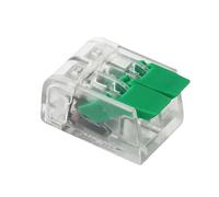 Morsettiere a connessione rapida da 100 pezzi, connettori di giunzione paralleli a pressione a 2 posizioni da 4 mm², kit colore trasparente Capicorda(Groen)