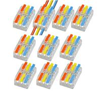 Morsettiere a innesto rapido serie SPL 32A, confezione da 10/5 connettori rapidi for circuiti in serie/parallelo, 250 V, 0,08-4 mm² Connettore per cavi(3 in 3 out/10 pcs)