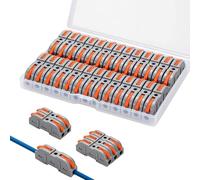 Morsettiere Elettriche, 60 Pezzi Capicorda a Morsetto a Leva Connettore Cavo Elettrico Kit Morsettiere per Cavi, 3 Porte 30 Pcs, 2 Porte 20 Pcs, 5 Porte 10 Pcs
