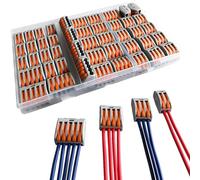 Morsettiere Elettriche, CESFONJER Connettori Elettrici Rapid, Conduttore Compatto Connettore, Leva-Dado Cavo Connettore Set,14 Pezzi 2 Porte/14 Pezzi 3 Porte/10 Pezzi 4 Porte / 8 Pezzi 5 Porte