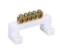 Morsettiere neutre di tipo a ponte alto da 4 pezzi, barra collettrice interamente in rame, L for scatole distribuzione, 5-15 fori(8 * 12 (7-hole))