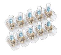 Morsettiere trasparenti PC5 (4 mm) - Confezione da 2 pezzi, ideale per collegamenti elettrici e montaggio su progetti elettronici.