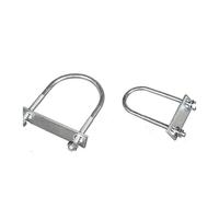 Morsetto a bullone a U zincato allungato Morsetto a vite a forma di U Morsetto for tubo a forma di U Per Automobili, Edilizia(M8x22x45mm 2set)