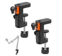 Morsetto a C, 2 Pezzi Supporto Microfono da Tavolo avec Fixation Bidirectionnels, Regolabile Morsetto per Montaggio da Tavolo a Forma di C per Braccio Microfono/Lampada da Tavolo