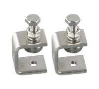 Morsetto a C, Morsetti a C in acciaio inossidabile da 4 pezzi 16-25mm for montaggio a U da scrivania, bilanciere, carpenteria fai-da-te(2pcs)