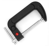 Morsetto a C resistente per la lavorazione del legno da 10,2 cm, con pulsante a sgancio rapido per progetti fai da te, telaio in ghisa malleabile, barra a T in acciaio, rotazione (1 pezzo)