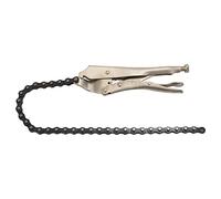 Morsetto a catena da 10 pollici, pinza con impugnatura di bloccaggio, chiave inglese, tubo del filtro 'olio, lunghezza della catena da 16,5 pollici, nero e argento