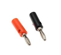 Morsetto a coccodrillo isolato a banana da 4 mm, con manico in plastica, for test di carica, morsetto a coccodrillo in metallo, lunghezza 50 mm, 10 pezzi(Black)
