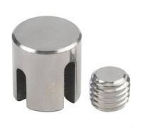 Morsetto a croce in acciaio inossidabile per funi metalliche di diametro compreso tra 2 mm e 8 mm, adatto per installazioni a traliccio a parete (M12 x 4)