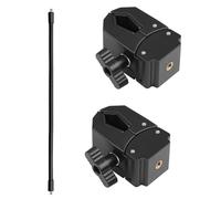 Morsetto a doppia U per fotografia, con collo d'oca flessibile per tenere fotocamere e microfoni in varie posizioni, regolabile, regolabile, braccio flessibile