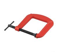 Morsetto a G resistente per la lavorazione del legno, apertura ganascia 110 mm, profondità 305 mm, morsetto duttile in ghisa con cuscinetto girevole, arancione (A)