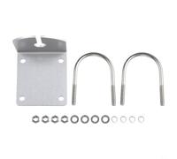 Morsetto a L in acciaio inox per antenna sicuro | Distribuzione uniforme della forza, protegge l'asta dai danni, per tubi da 1,8 - 2,28 cm, resistente alle intemperie