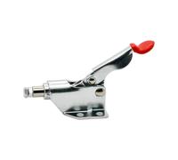 Morsetto a leva Morsetto a ginocchiera push-pull da 1 pezzo, forza di tenuta 50 kg, braccio con filettatura interna, corsa 11 mm, maniglia a 93°, base flangiata, dispositivo di fissaggio