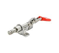 Morsetto a levetta, 1 morsetto a levetta, forza di tenuta 45 kg, braccio filettato interno, corsa 16,7 mm, maniglia a 190°, base a flangia (SS400)