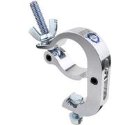 Morsetto a manetta Slim Handcuff KUPO KCP-828 con vite M10 x 38mm, clamp argento in alluminio per tubi da 48-51 mm con peso 0,45 kg e portata fino a 100 kg