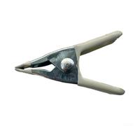 Morsetto a molla in metallo da 5,1 cm con cuscinetti in gomma per una presa durevole in applicazioni di lavorazione del legno, falegnameria e fotografia (bianco)