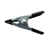 Morsetto a molla in metallo per la lavorazione del legno, 5,1 cm, con cuscinetti in gomma per una presa sicura su supporti, sfondi e fogli di plastica (nero)