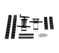 Morsetto a rilascio di pressione a 4 vie, set di staffe di bloccaggio per posizionamento angolare di pannelli in legno, lunghezza regolabile con 6 barre tacche e 16 viti, per