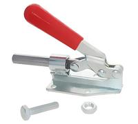 Morsetto a scatto orizzontale, Morsetto a ginocchiera JY-302-F rosso, confezione da 3, forza di serraggio 136 kg(JY-36020 1pcs)