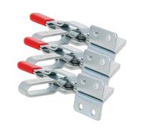 Morsetto a scatto orizzontale, Morsetto a ginocchiera verticale in acciaio zincato blu, forza di serraggio 50 kg, sgancio rapido, confezione da 5(GH-101-B 3pcs)