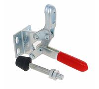 Morsetto a scatto orizzontale, Morsetto a ginocchiera verticale in acciaio zincato blu, forza di serraggio 50 kg, sgancio rapido, confezione da 5(GH-13009 5pcs)