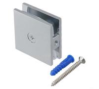 Morsetto a U per porta del bagno per vetro temperato da 8 12 mm, elegante morsetto quadrato in ottone per un'installazione sicura (cromato)