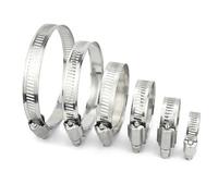 Morsetto a V, fascetta stringitubo con ingranaggio a vite senza fine in acciaio inossidabile 201, confezione da 10 dimensioni multiple(59 82mm)