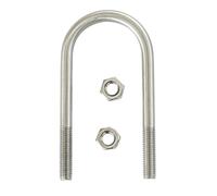 Morsetto a vite a forma di U in acciaio inossidabile 304, larghezza interna 76/89/102 mm, clip fisse for tubi a forma di U M8, 5 pezzi(89mm)