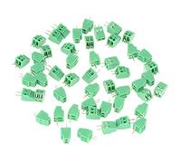 Morsetto a Vite per Montaggio su PCB, 50 Pezzi/set Morsetti Morsetti a Vite Blocco 2 Pin 2,54 Mm Passo Verde PCB Kit Connettore Morsettiera a Vite Universale
