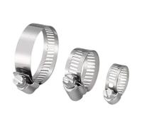 Morsetto a vite senza fine, Assortimento di fascette stringitubo regolabili con trasmissione a vite senza fine in acciaio inossidabile 304 6-311 mm(84-108mm(10pcs))