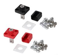 Morsetto ad alta corrente 80A passaggio rame 50 mm (nero-rosso) | 80 A, rame puro, conduttore continuo, versione rossa e nera, lunghezza 50 mm