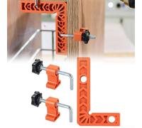 Morsetto ad angolo retto da 10,2 cm per la lavorazione del legno, strumento quadrato di posizionamento in lega di alluminio per allineamento di precisione, dispositivo di carpenteria a 90 gradi per