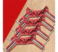 Morsetto ad angolo retto da 4 pezzi, angolo di 90 gradi, supporto for cornice, vetro, utensili manuali for la lavorazione del legno fai da te