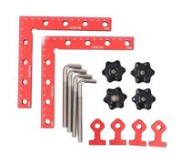 Morsetto ad angolo retto morsetto per armadio a 90 gradi in lega di alluminio per la lavorazione del legno a forma di L per la fabbricazione di mobili 140x140mm 2 set