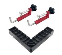 Morsetto ad angolo retto per posizionamento preciso a 90 gradi nella lavorazione del legno e assemblaggio di mobili (rosso)