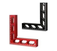 Morsetto ad angolo retto regolabile per la lavorazione del legno con capacità di misurazione di precisione e doppia scala (rosso)