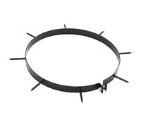 Morsetto aeratore per prato con picchetti, 5 pezzi, nero, Ø 300 mm, in ferro, strumento da giardino per la cura del prato, compattamento del suolo, rullo per prato, letto di sementi e compensazione