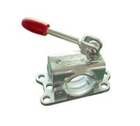 Morsetto AL-KO, con diametro di 48 mm, pressofuso, con leva a bilanciere, morsetto per supporto ruota osupporti.