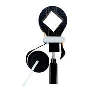Morsetto angolare regolabile con 4 metri di nastro in nylon per un fissaggio stabile di pezzi da lavorare, nero, 28 cm, versatile, adatto per mobili e montaggio a telaio