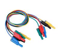Morsetto Cavo, Akozon 5pz P1050-1 4mm Cavi Banana Coccodrillo Morsetti Cavo Kit Alta Tensione Spina Connettore a Banana di Prova per Multimetro