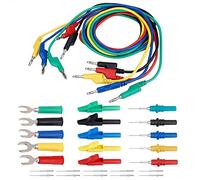 Morsetto Cavo, Akozon P1036 Cavi Banana Coccodrillo Morsetti Cavo Kit Alta Tensione 4mm Spina Connettore a Banana di Prova Sonda a U per Multimetro(P1036B)