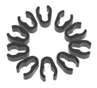 Morsetto Cavo Microfono in Plastica Nero 10 Pezzi per Aste | Clip a Scatto in Abs, Diametro Interno 15mm, per Supporti Grandi, Aule e Discorsi