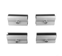 Morsetto centrale a pellicola sottile in lega di alluminio per pannelli da 6-10 mm con resistenza anodizzata, trattamento e accessori di montaggio per giardino domestico (4 pezzi)