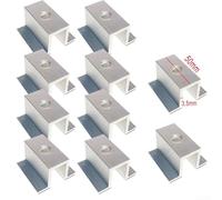Morsetto centrale in lega di alluminio spesso 3 5 mm per montaggio a pannello solare, resistente hardware di fissaggio compatibile con telaio per altezze fino a 2550 mm (50 mm)